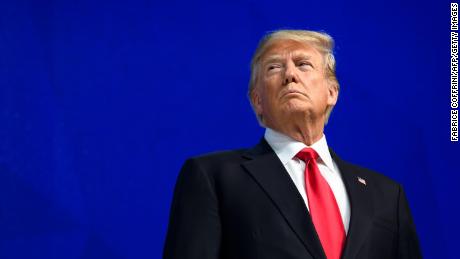 US President Donald Trump looks on before delivering a speech during the World Economic Forum (WEF) annual meeting on January 26, 2018 in Davos, eastern Switzerland.  