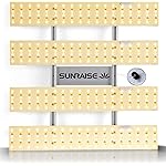 LED Grow Light SUNRAISE QB2000 3x3ft 4x4ft Dimmable LED Grow Lights with IR, High PPFD Upgraded Full Spectrum LED Growing Lamp with 648Pcs LEDs Commercial Grow Lights with Size 22.6x22.6