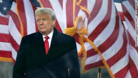 TOPSHOT - US President Donald Trump arrives to speak to supporters from The Ellipse near the White House on January 6, 2021, in Washington, DC. - Thousands of Trump supporters, fueled by his spurious claims of voter fraud, are flooding the nation's capital protesting the expected certification of Joe Biden's White House victory by the US Congress. (Photo by Brendan Smialowski / AFP) (Photo by BRENDAN SMIALOWSKI/AFP via Getty Images)