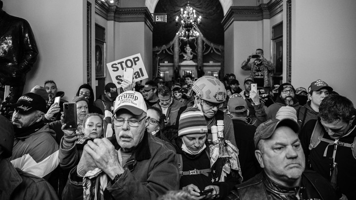 Insurrectionists at the U.S Capitol on January 6